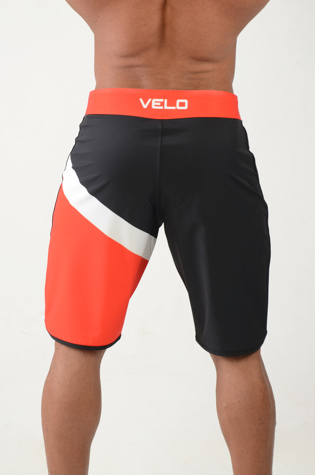 Red Physique shorts, colored on the side with white and red, V2