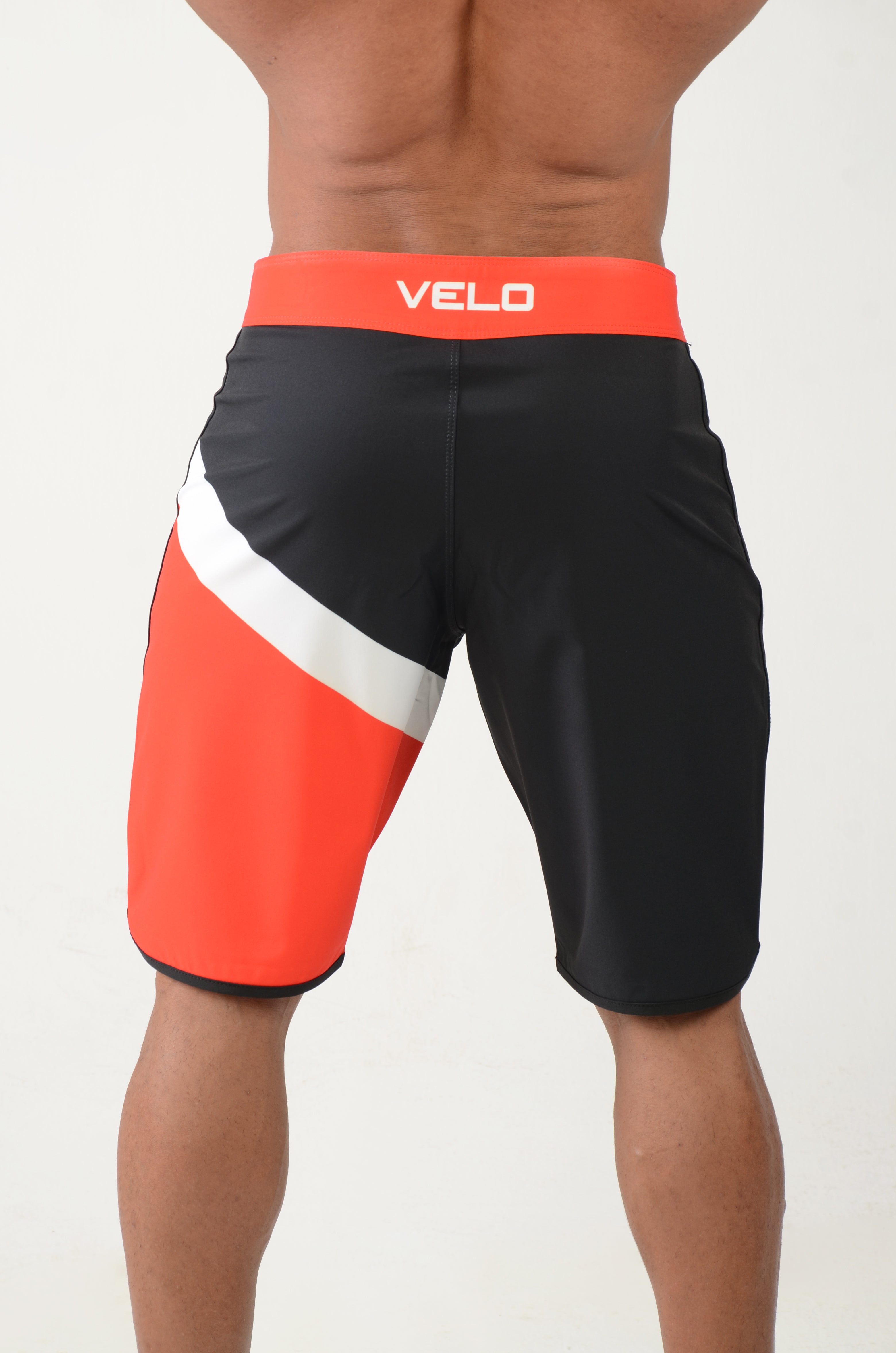 Red Physique shorts, colored on the side with white and red, V2