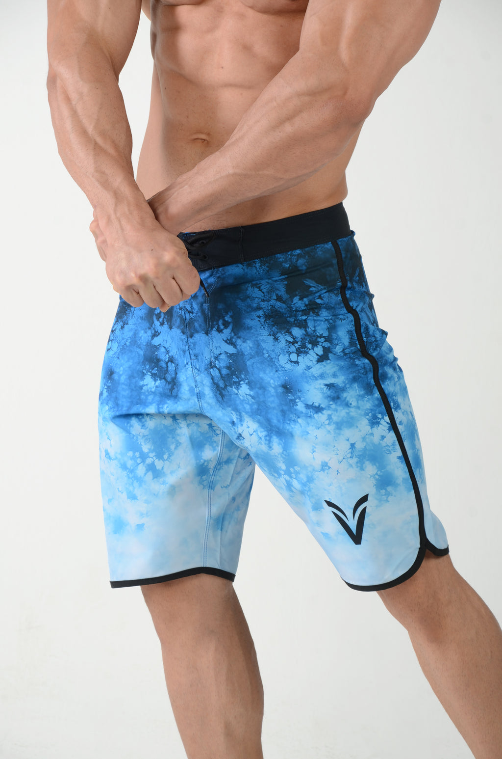 Ocean wave men's physical shorts