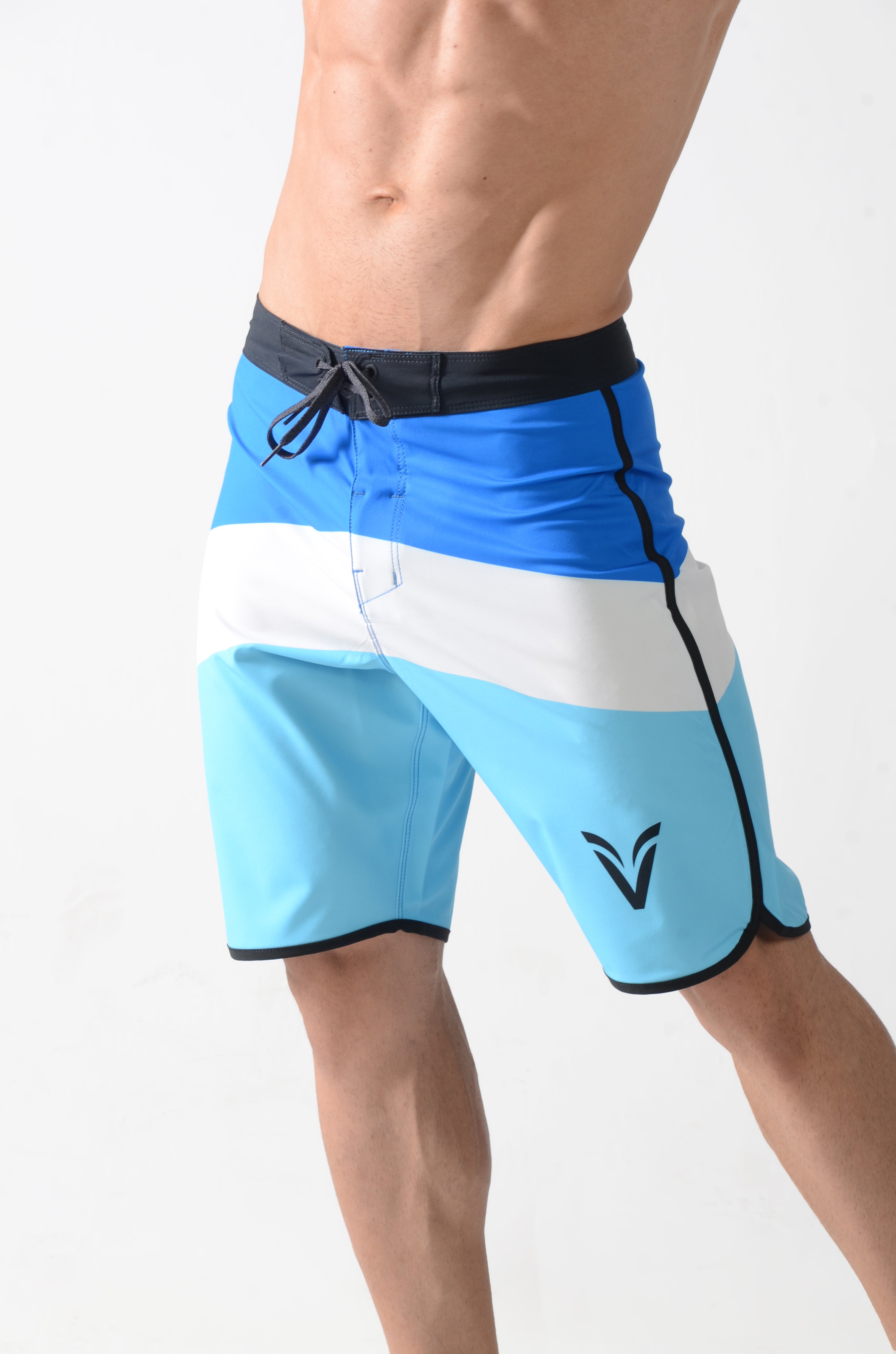 gradient  blue short men's  physique shorts